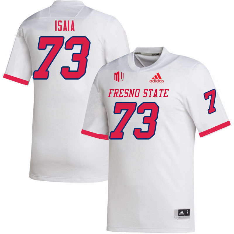 Men #73 Jacob Isaia Fresno State Bulldogs College Football Jerseys Sale-White
